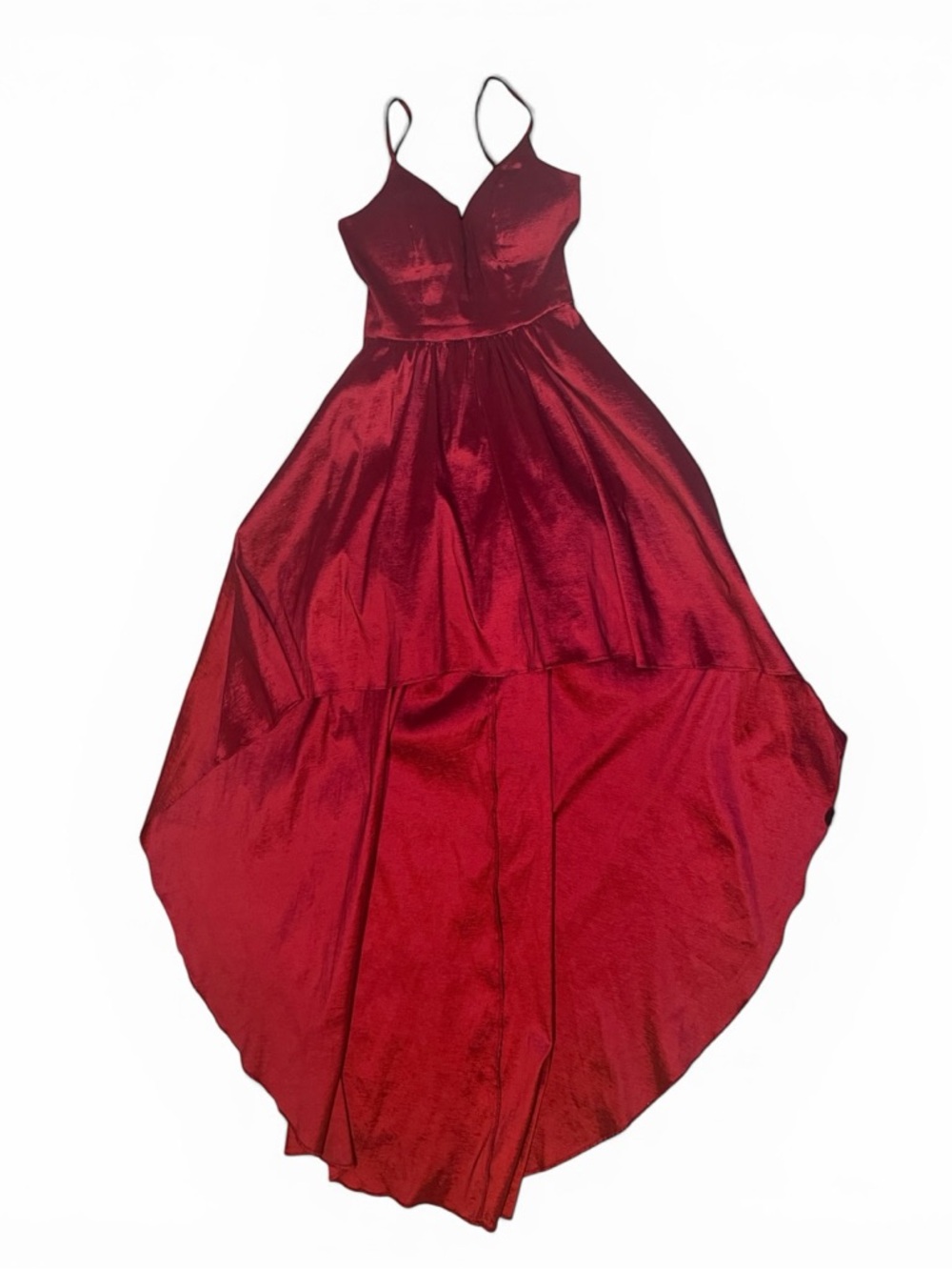 B. Darlin Red High-Low Formal Strap Dress